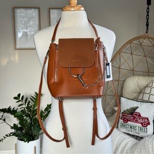 Lulus Sidewalk Stunner Brown Vegan Leather Backpack (NWT/ Sold Out Online)